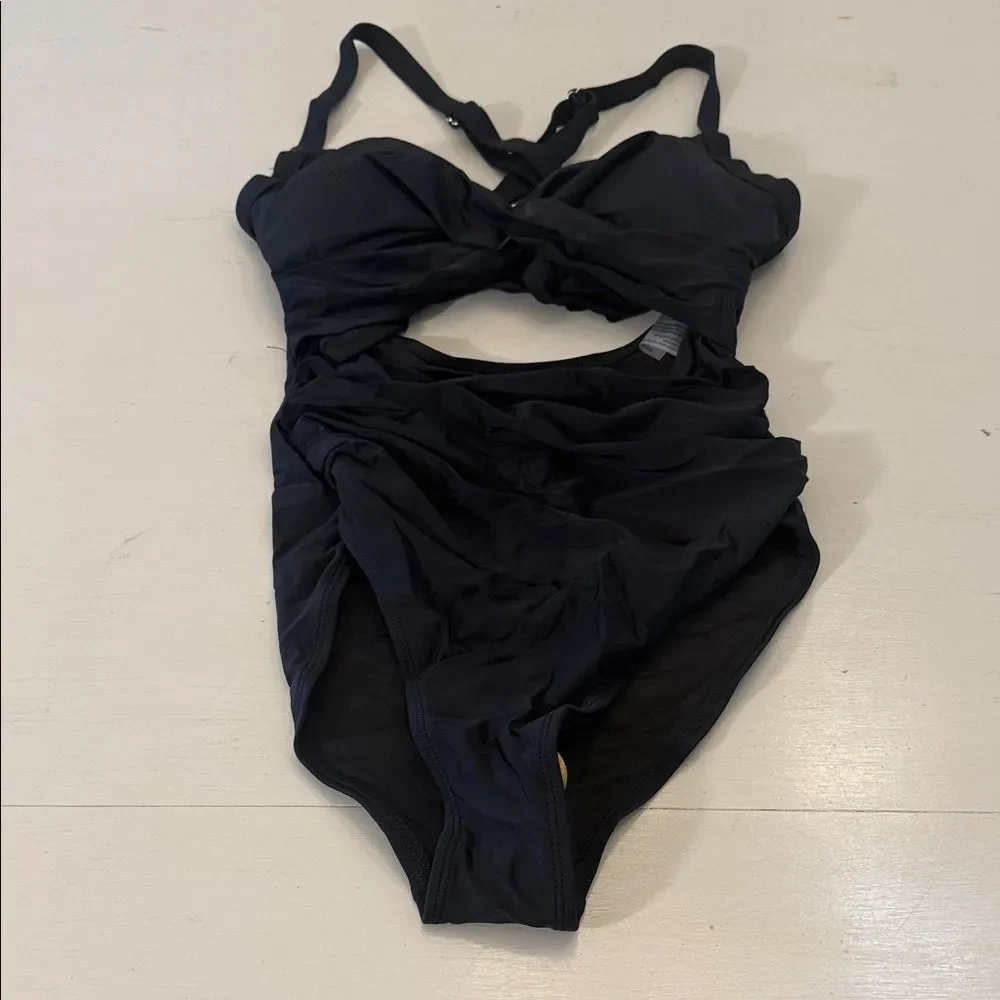 Eomenie One Piece Cutout High Waist Swim Suit Size XS